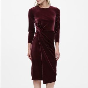 Banana Republic Velvet Twisted Dress sz 0
